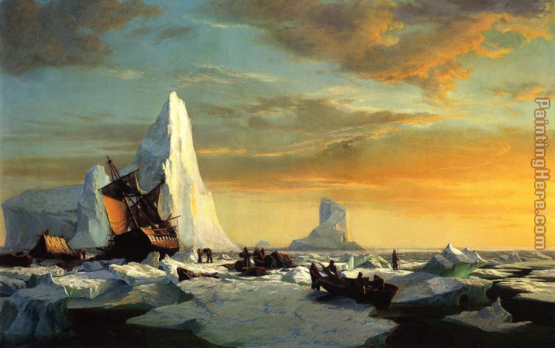 Whalers Trapped by Arctic Ice painting - William Bradford Whalers Trapped by Arctic Ice art painting